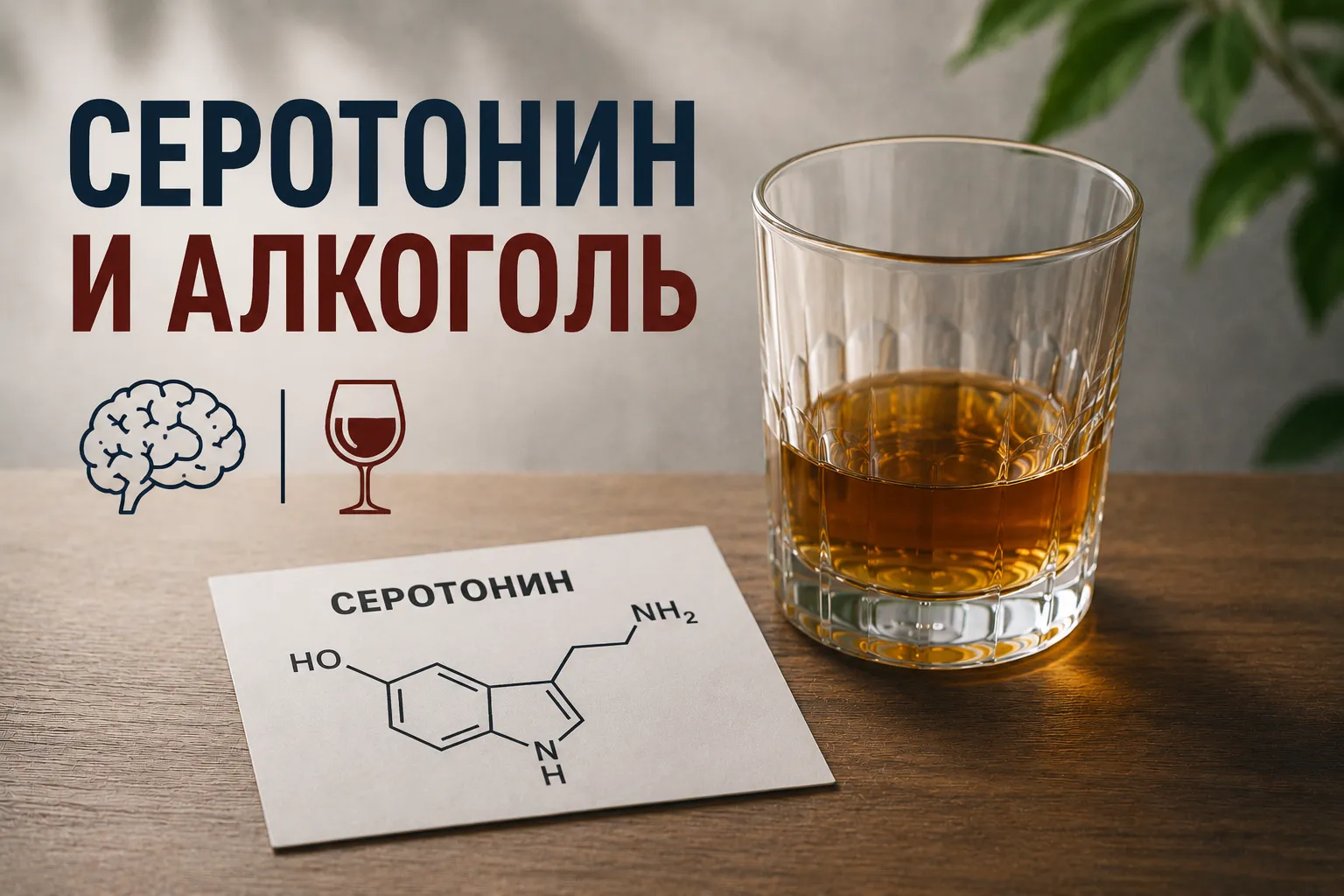 Как алкоголь влияет на серотонин